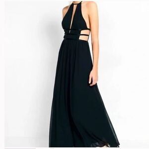 Express Black Cutout Maxi Dress Gown size XS